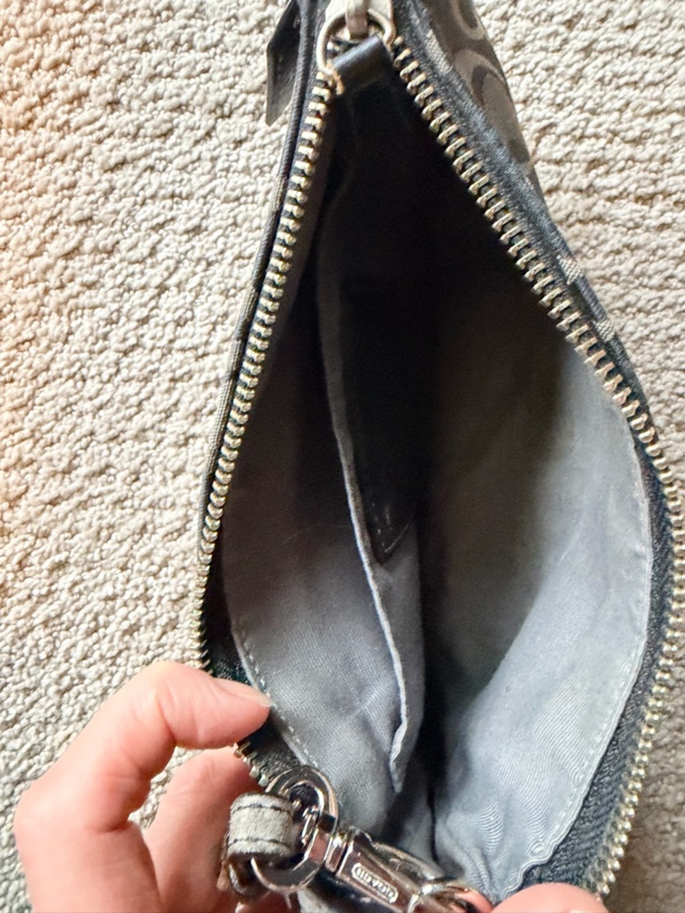 Coach Archival Signature Demi Pouch Baguette 7027 - EXCELLENT Vintage Black Y2K - Picture 9 of 9
